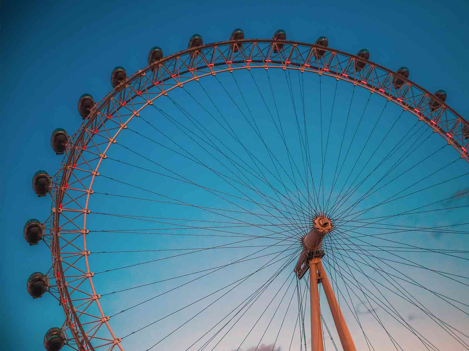 A photograph of the London Eye
